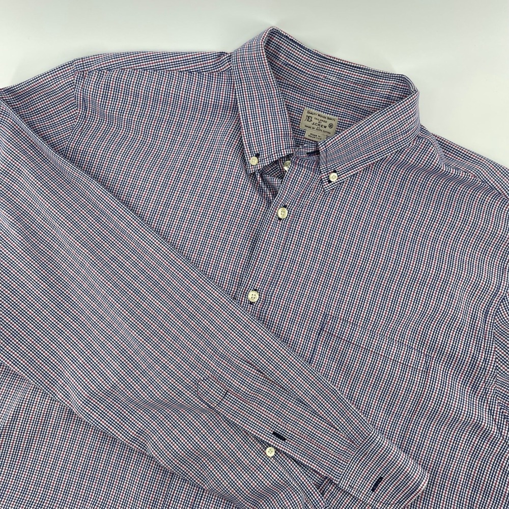 J.Crew Button Down‎ Shirt Plaid Check Long Sleeve Cotton XL